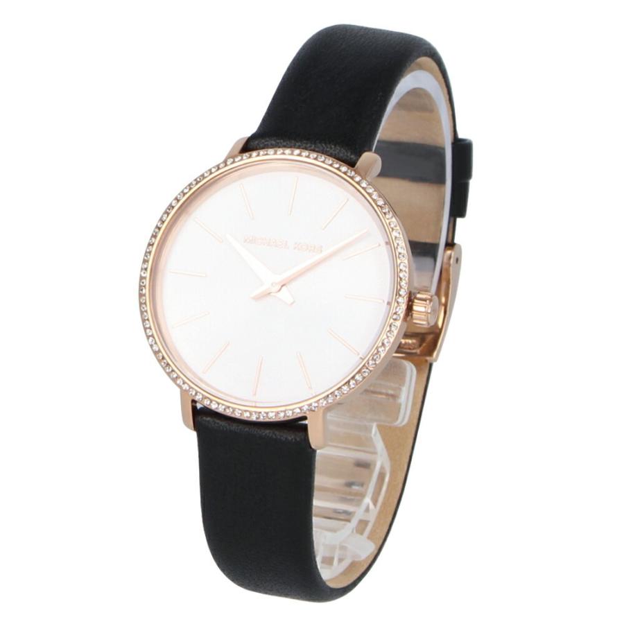 MICHAEL KORS マイケルコース MINI PYPER ミニパイパー腕時計 レディース クオーツ 2針 ステンレス レザー ブラック ...