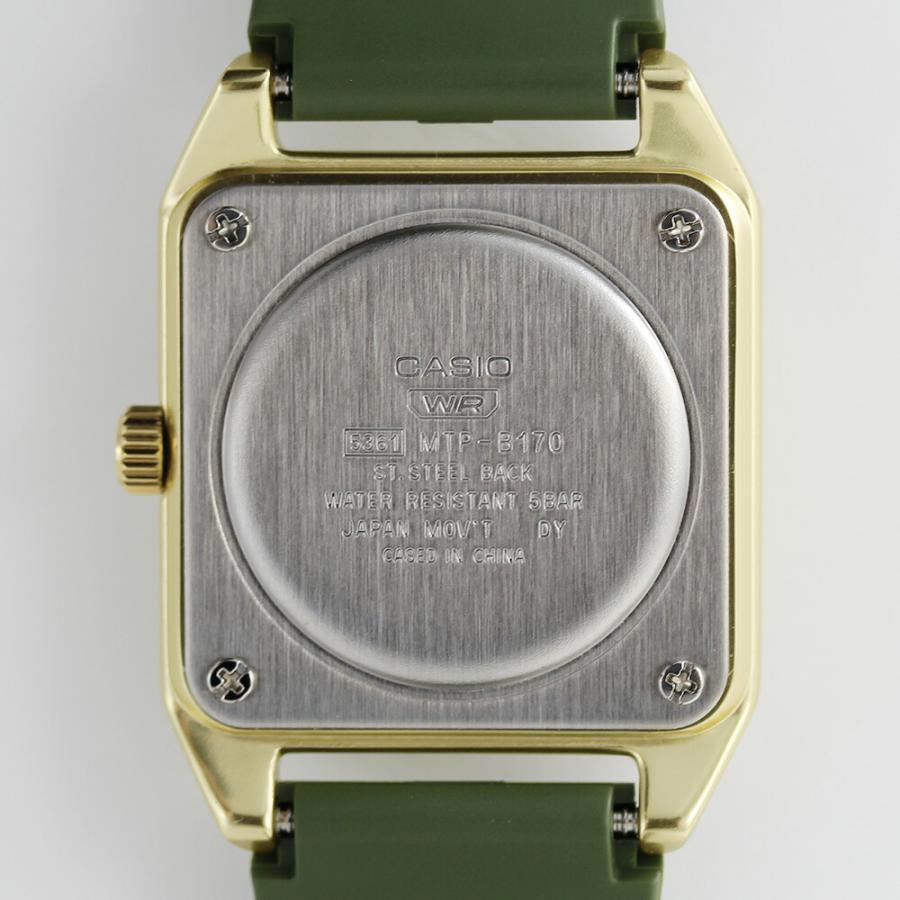 CASIO STANDARD MTP-B170-3E スクエア ゴールド グリーン メンズ CASIO STANDARD MTP-B170-3E スクエア ゴールド グリーン メンズ