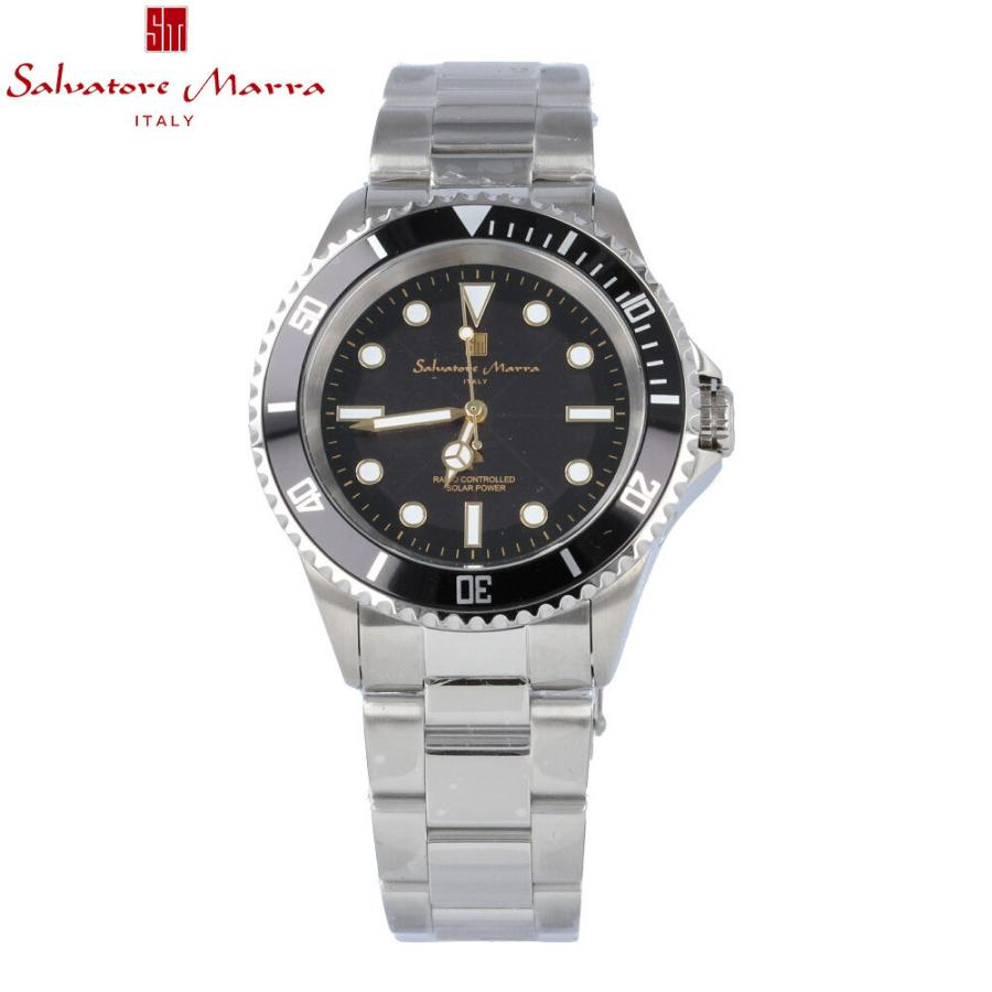 SALVATORE MARRA サルバトーレマーラ 腕時計 時計 メンズ 防水 電波ソーラー ブラック SM16103-SSBKGD  :sm16103-ssbkgd-i:時計倉庫TOKIA - 通販 - Yahoo!ショッピング