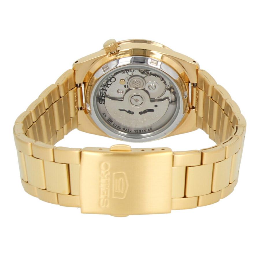 SEIKO5 セイコーファイブ 21 Jewels 腕時計 時計 メンズ オートマチック メカニカル 自動巻き アナログ ステンレス メタル ゴールド  SNKE06K 1年保証
