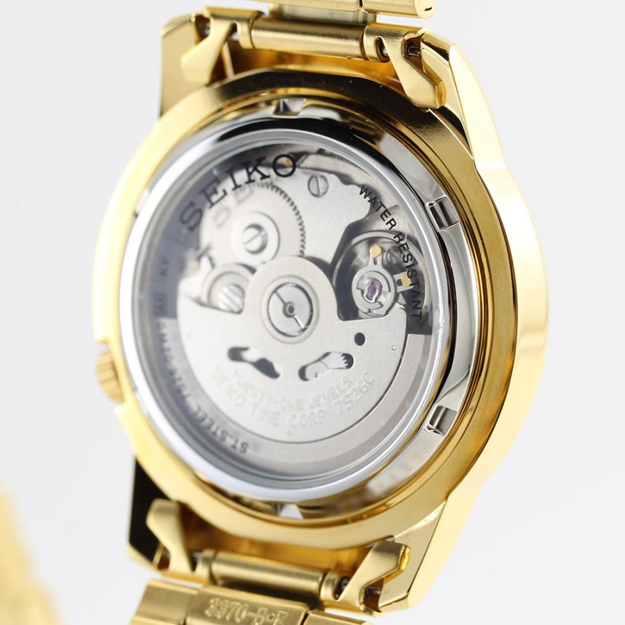SEIKO 5 ファイブ　自動巻き時計 ゴールド/シルバー　金　日付　メンズ Seiko 5 SEIKO5 セイコーファイブ 21 Jewels腕時計 メンズ