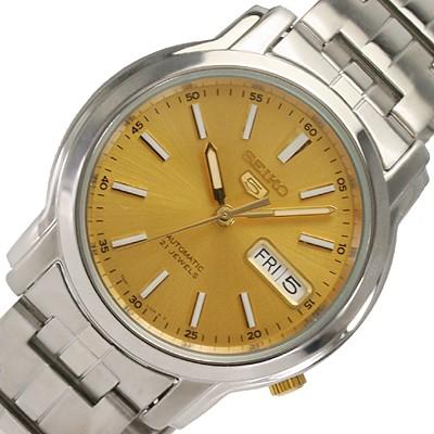 SEIKO 5 自動巻き AUTOMATIC デイデイト 金 銀 腕時計