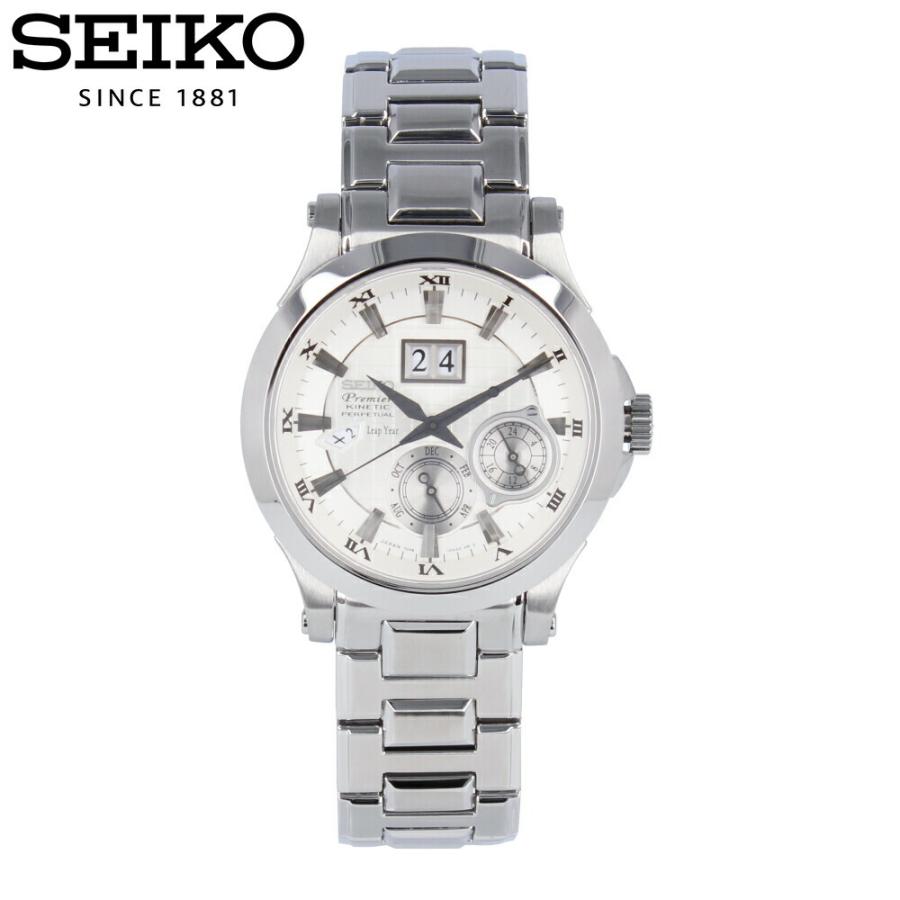 SEIKO セイコー Premier プルミエ 腕時計 メンズ 防水 キネティック パーペチュアルカレンダー アナログ ステンレス メタル