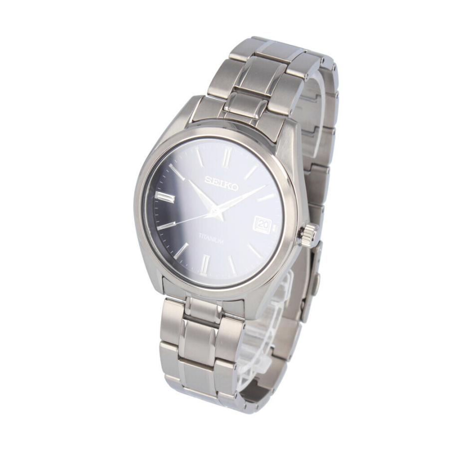 SEIKO セイコー腕時計 メンズ クオーツ アナログ 3針 チタン シルバー