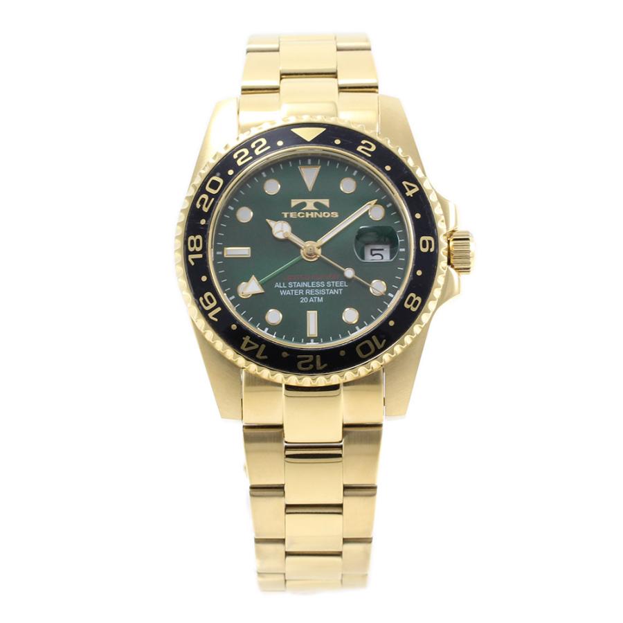 TECHNOS（テクノス） T2444GG メンズ GMT クォーツ 腕時計 プレゼント