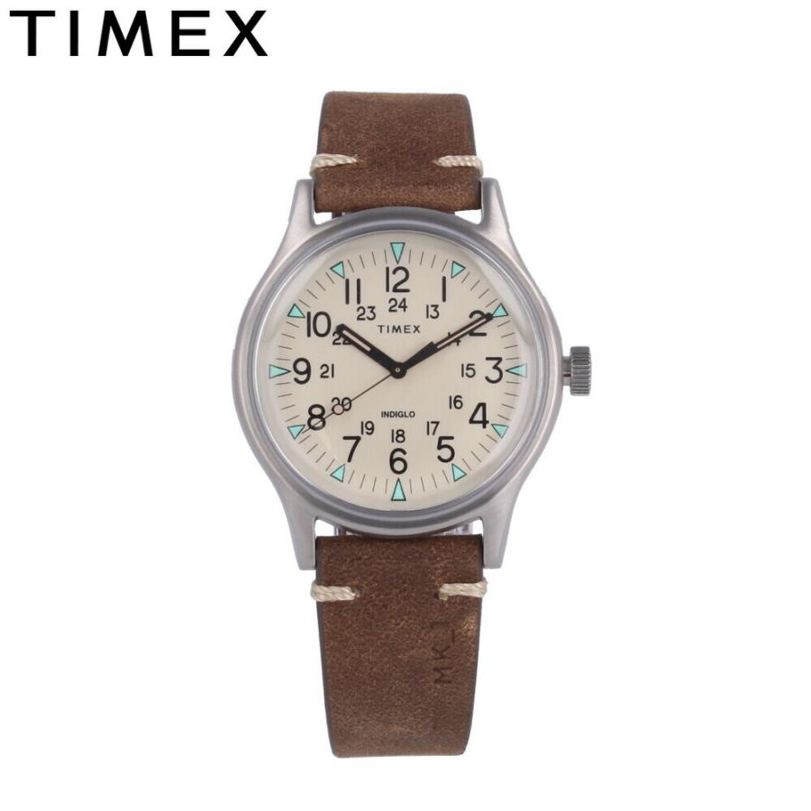 TIMEX タイメックス MK1 レザーベルト 腕時計 /Lz シルバー 腕時計