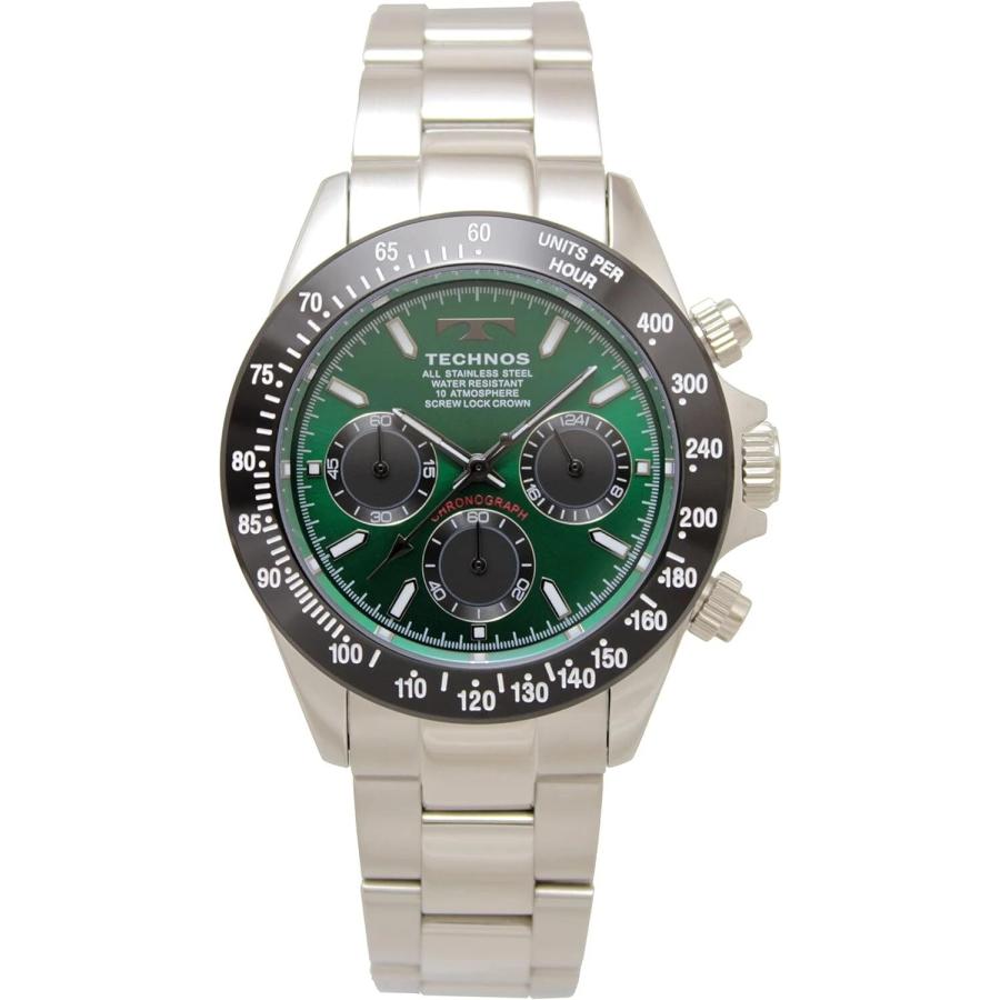 TECHNOS（テクノス） 腕時計 メンズ クロノ 緑 スピードマスター
