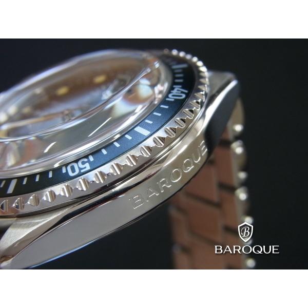 BAROQUE バロック BA3006S-19M ダイバーズ 日本製 セイコーエプソン自動巻き式 メンズ腕時計｜tokei10｜06