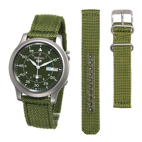 [10年保証]  セット商品 [セイコーインポート] [逆輸入品] SEIKO5 SNK805K2 と スペアベルト（4K11JZ）の2点セット