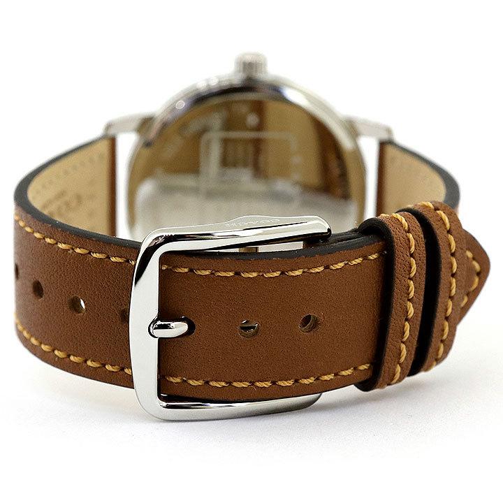 COACH ブラウンレザーアナログ時計 コーチ 腕時計 メンズ シンプル エリオット レザー ブラウン (Coach