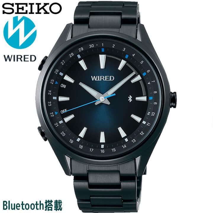 Wired ワイアード Seiko セイコー Tokyo Sora Bluetooth搭載 メンズ 腕時計 時計 黒 ブラック 青 ブルー Agab413 国内正規品 腕時計 メンズ アクセの加藤時計店 通販 Paypayモール
