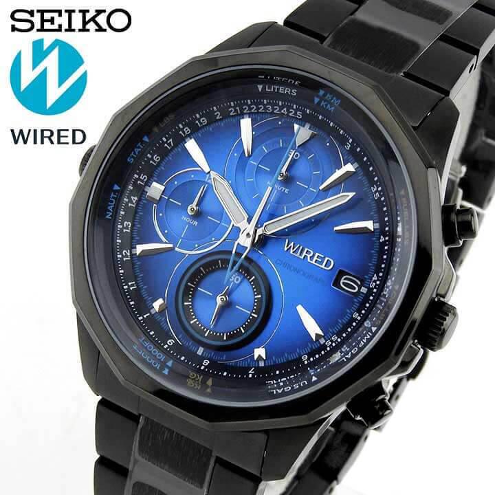 新品 送料無料 セイコー ワイアード SEIKO WIRED クロノグラフ メンズ 腕時計 AGAW439 ザ・ブルー - kasasaku