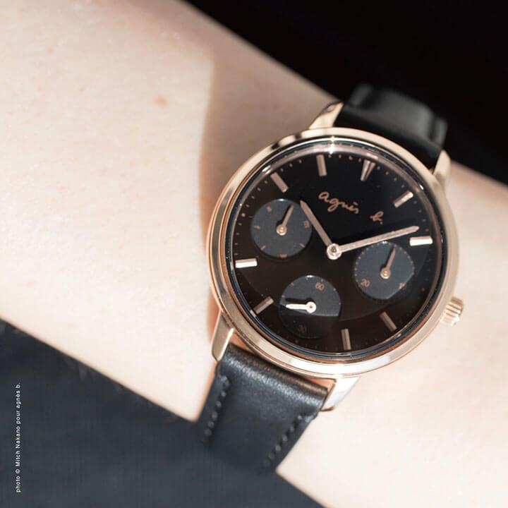 アニエスベー 時計 メンズ SEIKO セイコー 腕時計 SAM サム FCRT966 黒 