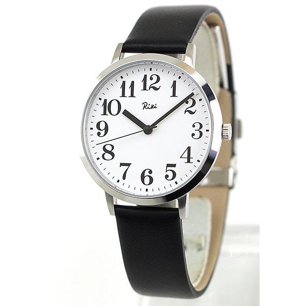 お取り寄せ セイコー アルバ リキ 腕時計 SEIKO ALBA Riki スタンダード AKPK424 メンズ 国内正規品 アナログ ブラック 白 ホワイト 革ベルト レザー｜tokeiten｜02