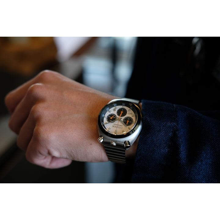 お取り寄せ シチズン 腕時計 citizen メンズ 時計 シチズンコレクション レコードレーベル ツノクロノ 限定 AN3660-81A 国内正規品 パンダクロノ | RECORD LABEL | 05