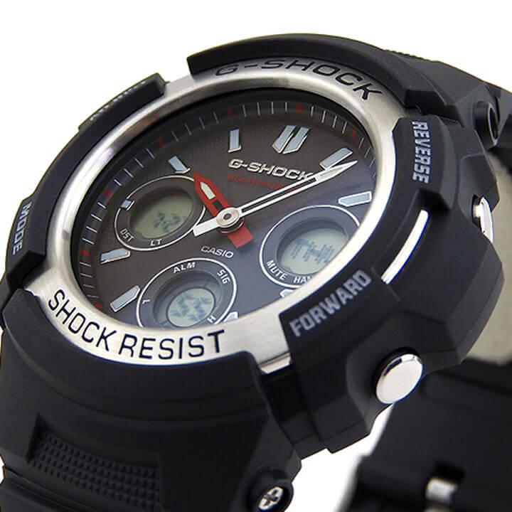 CASIO カシオ Gショック 電波ソーラー G-SHOCK ジーショック ブラック AWG-M100-1A 海外モデル アナログ デジタル アナデジ 腕時計 逆輸入 40代 50代 おしゃれ｜tokeiten｜05