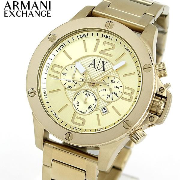 ポイント最大6倍 BOX訳あり ARMANI EXCHANGE アルマーニ エクスチェンジ AX1504 海外モデル メンズ 腕時計 金 ゴールド｜tokeiten