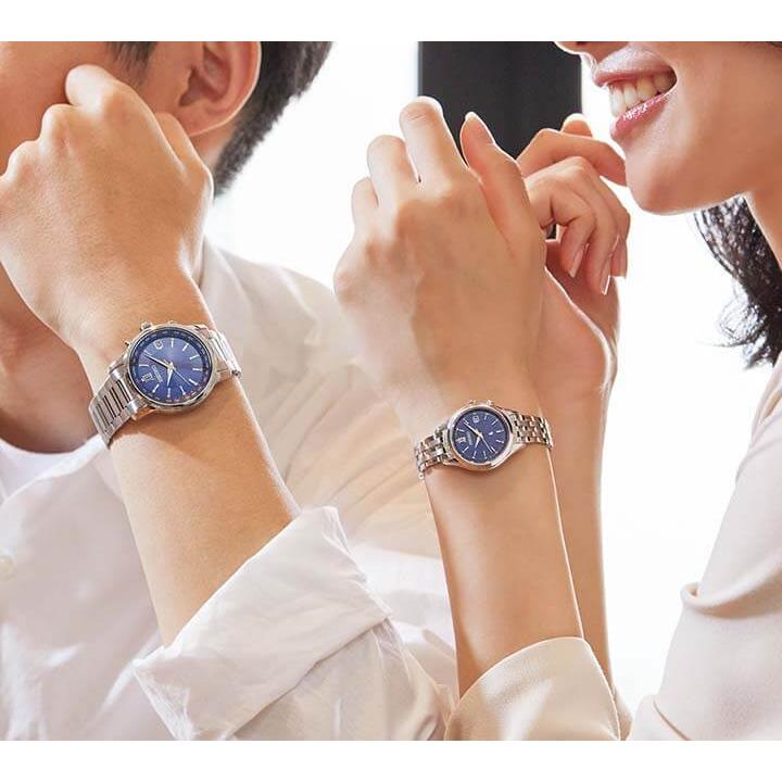 セイコー腕時計 メンズ レディース ルキア ブライツ seiko ペアウォッチ ソーラー電波 エターナルブルー限定モデル カップル 夫婦｜tokeiten｜06