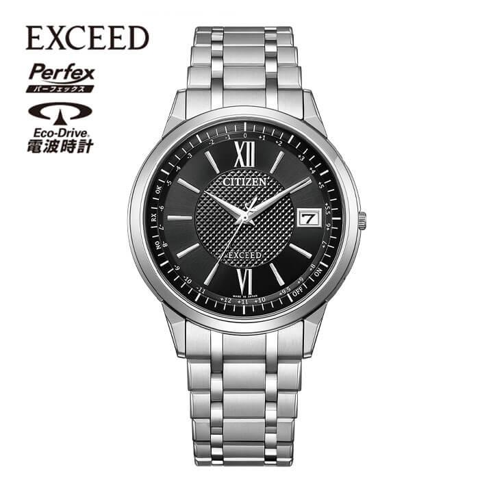 稼動シチズン エクシード 電波ソーラー　チタン　黒蝶貝　H410 エコドライブ 稼動シチズン エクシード 電波ソーラー チタン 黒蝶貝 H410 エコ