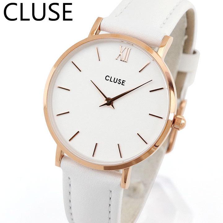 ポイント最大8倍 Cluse クルース Cl Minuit ミニュイ 33mm レディース 腕時計 海外モデル 白 ホワイト ピンクゴールド ローズゴールド 革ベルト レザー 腕時計 メンズ アクセの加藤時計店 通販 Paypayモール