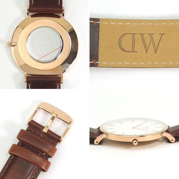 ダニエルウェリントン クラシック Daniel Wellington メンズ レディース 腕時計 レザー ブラウン ピンクゴールド 0106DW DW00600006 40mm｜tokeiten｜08