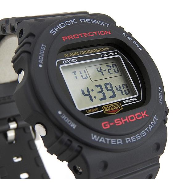 G-SHOCK Gショック CASIO 5700シリーズ 復刻 スティングモデル デジタル メンズ 腕時計 黒 ブラック ウレタン DW-5750E-1 海外モデル｜tokeiten｜04