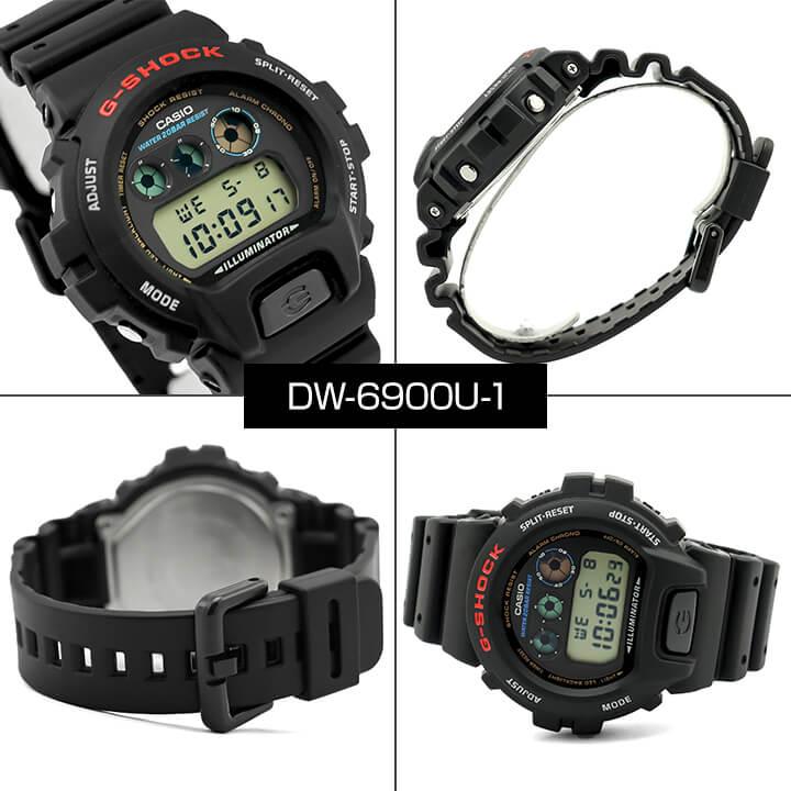 G-SHOCK BASIC カシオ Gショック ジーショック ブラック デジタル 黒 定番 人気 ランキング 腕時計 メンズ CASIO 時計 DW-6900-1 逆輸入｜tokeiten｜06