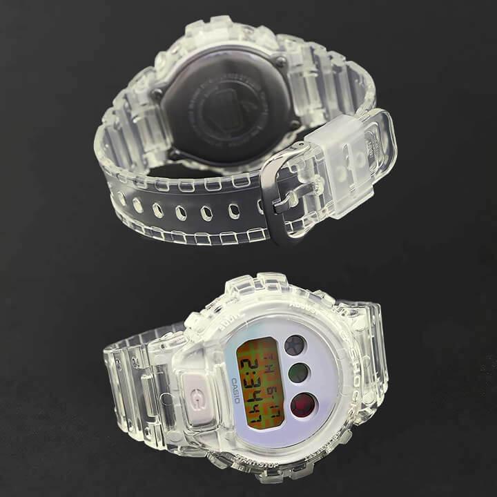 G-SHOCK Gショック CASIO カシオ 25周年記念 限定モデル 防水 デジタル メンズ 腕時計 白 ホワイト 透明 スケルトン DW-6900SP-7 海外モデル｜tokeiten｜06