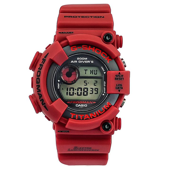 電池交換済プレミア商品・保証なし・外装＆BOX訳あり Gショック ジーショック G-SHOCK FROGMAN フロッグマン DW-8200F-4JR 防水 デジタル 赤 レッド 腕時計｜tokeiten｜02