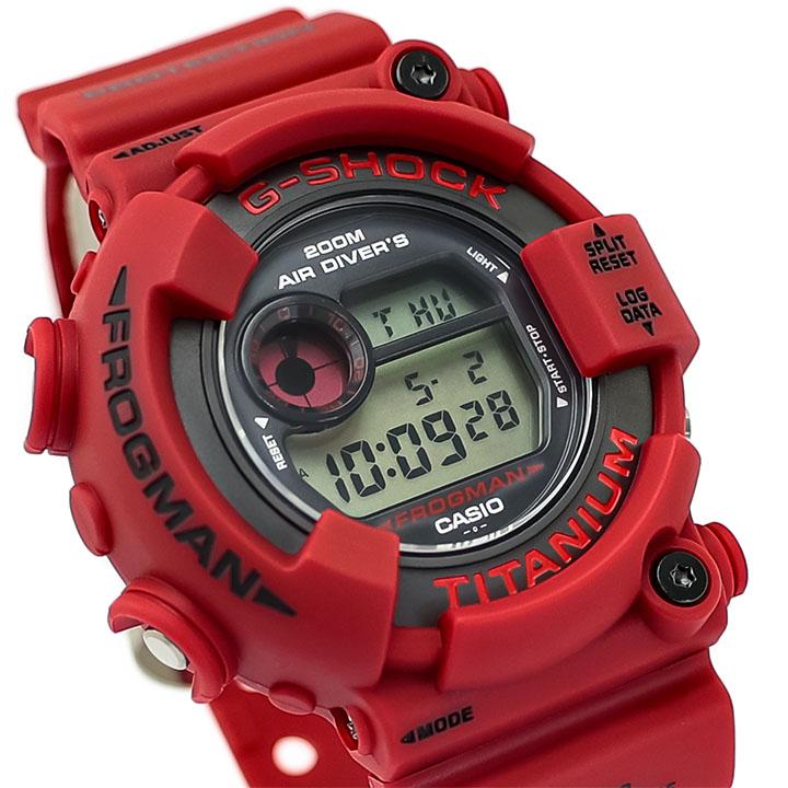 電池交換済プレミア商品・保証なし・外装＆BOX訳あり Gショック ジーショック G-SHOCK FROGMAN フロッグマン DW-8200F-4JR 防水 デジタル 赤 レッド 腕時計｜tokeiten｜03