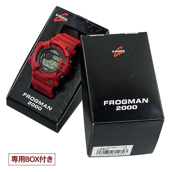 電池交換済プレミア商品・保証なし・外装＆BOX訳あり Gショック ジーショック G-SHOCK FROGMAN フロッグマン DW-8200F-4JR 防水 デジタル 赤 レッド 腕時計｜tokeiten｜07