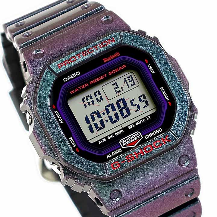 G-SHOCK Gショック ジーショック Bluetooth DW-B5600AH-6 腕時計 デジタル メンズ 防水 紫 パープル Aim High series カシオ CASIO おしゃれ かっこいい｜tokeiten｜04