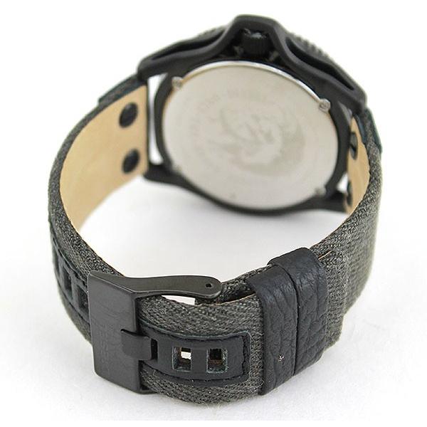 DIESEL ブラックステンレス時計 デニムバンド付き DIESEL ディーゼル 時計 メンズ 腕時計 ブラック文字盤 ブラック