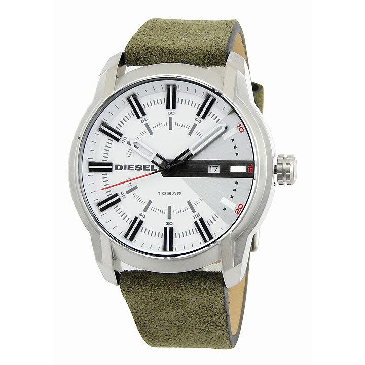 ポイント最大8倍 Diesel ディーゼル Armbar アームバー メンズ 腕時計 白 ホワイト 緑 カーキ 銀 シルバー 革ベルト レザー Dz1781 海外モデル 腕時計 メンズ アクセの加藤時計店 通販 Paypayモール