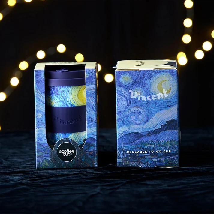 BOX訳あり ecoffee cup エコーヒーカップ コーヒー 蓋付 シリコン タンブラー 400ml ヴァン・ゴッホ イエロー ブルー グリーン 花 お茶 おしゃれ 女性 ギフト | ecoffee cup | 08