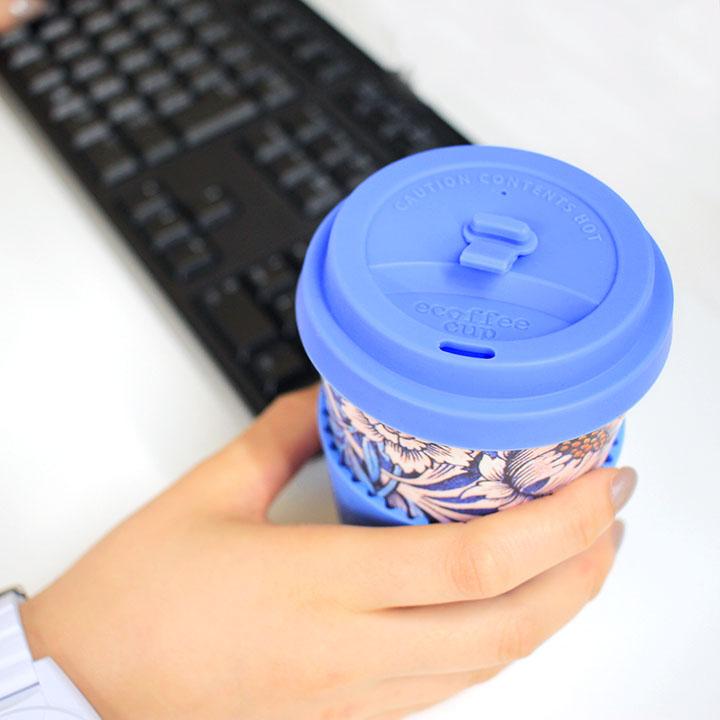 ecoffee cup エコーヒーカップ ウィリアムモリス テキスタイル 花 鳥 コーヒー お茶 カップ 北欧 シリコン タンブラー 洗える ギフト 蓋付き | ecoffee cup | 09
