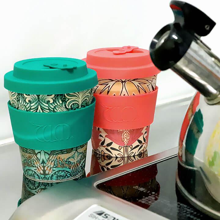 ecoffee cup エコーヒーカップ ウィリアムモリス テキスタイル コーヒー お茶 カップ 北欧 花 蓋 シリコン タンブラー かわいい おしゃれ ギフト | ecoffee cup | 05
