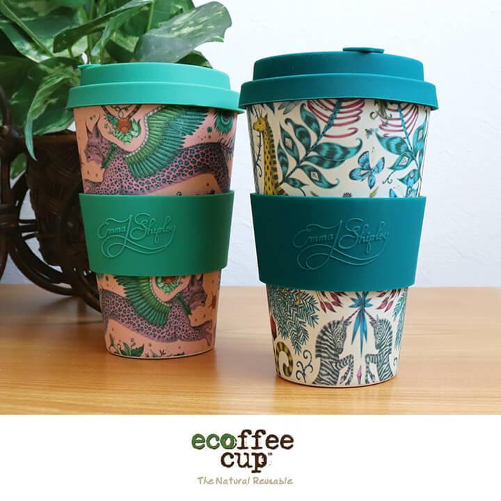 ecoffee cup エコーヒーカップ エマ・J・シプリー コーヒー お茶 カップ 動物 アニマル 植物 花 蓋 シリコン タンブラー お家カフェ ギフト | ecoffee cup | 02