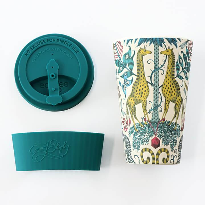 ecoffee cup エコーヒーカップ エマ・J・シプリー コーヒー お茶 カップ 動物 アニマル 植物 花 蓋 シリコン タンブラー お家カフェ ギフト | ecoffee cup | 04