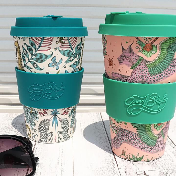 ecoffee cup エコーヒーカップ エマ・J・シプリー コーヒー お茶 カップ 動物 アニマル 植物 花 蓋 シリコン タンブラー お家カフェ ギフト | ecoffee cup | 05