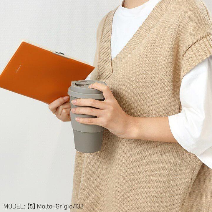 ecoffee cup エコーヒーカップ テキスタイル コーヒー お茶 カップ ブラック ホワイト ブルー 花 蓋 シリコン タンブラー お家カフェ ギフト | ecoffee cup | 05
