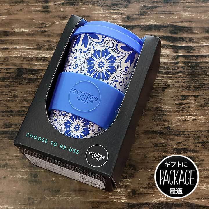 ecoffee cup エコーヒーカップ テキスタイル コーヒー お茶 カップ ブラック ホワイト ブルー 花 蓋 シリコン タンブラー お家カフェ ギフト | ecoffee cup | 07