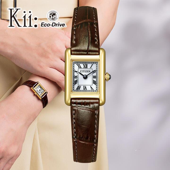 Kii（CITIZEN） シチズン キー Classic Square レディース 腕時計 光