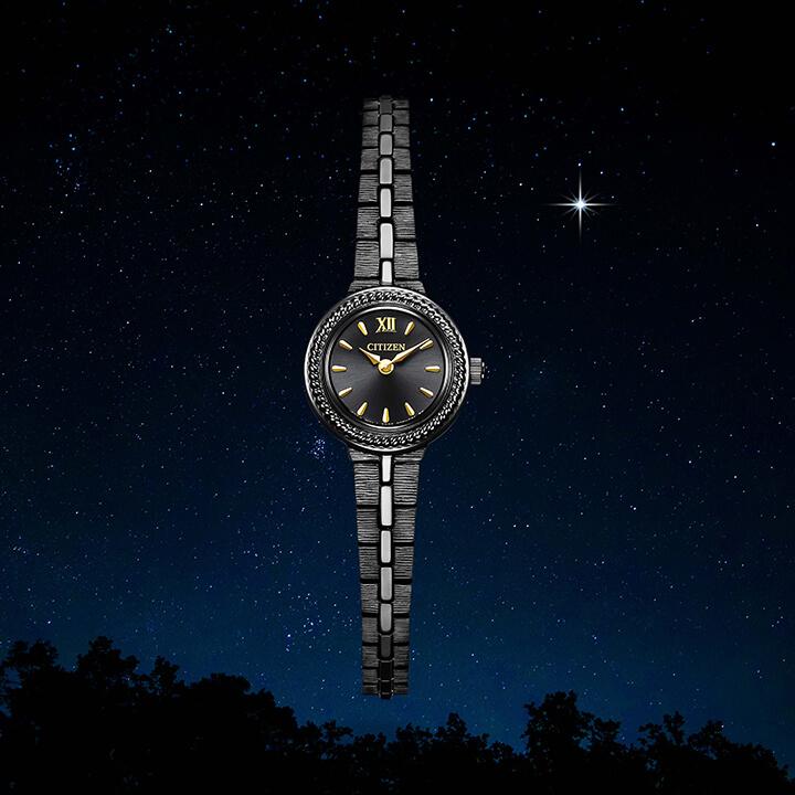 お値下げしました※キー　CITIZEN kii ゴールド ブラック レザー時計 Kii（CITIZEN） お取り寄せ シチズン キー エコドライブ 腕時計