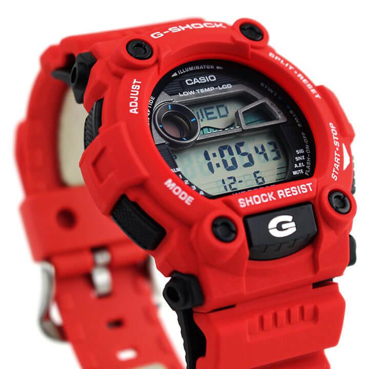 CASIO Gショック ジーショック G-SHOCK デジタル Standard G-7900A-4 レッド 赤 タイドグラフ メンズ 腕時計 カラフル 輸入 海外モデル 40代 50代 30代｜tokeiten｜03