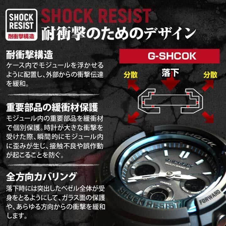 g-shock 電波ソーラー アナログ 針 ジーショック Gショック G-SHOCK メンズ 腕時計 時計 AWG-M100A-1A  AWG-M100B-1A AWG-M100SB-2A 中学生 高校生｜tokeiten｜12