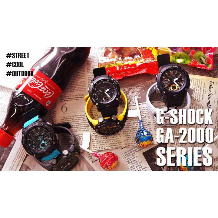 裏蓋訳あり G-SHOCK Gショック カーボン 軽い アナデジ メンズ 腕時計 黒 ブラック ネイビー カーキ カモフラ 迷彩 GA-2000-1A2  GA-2000S-1A GA-2000S-7A｜tokeiten｜08