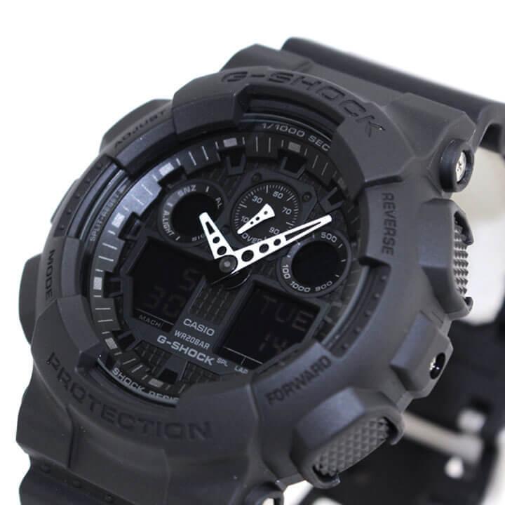 G-SHOCK Gショック ジーショック BASIC g-shock Standard GA-100-1A1 マットブラック 黒 BIG CASE アナデジ 逆輸入｜tokeiten｜03