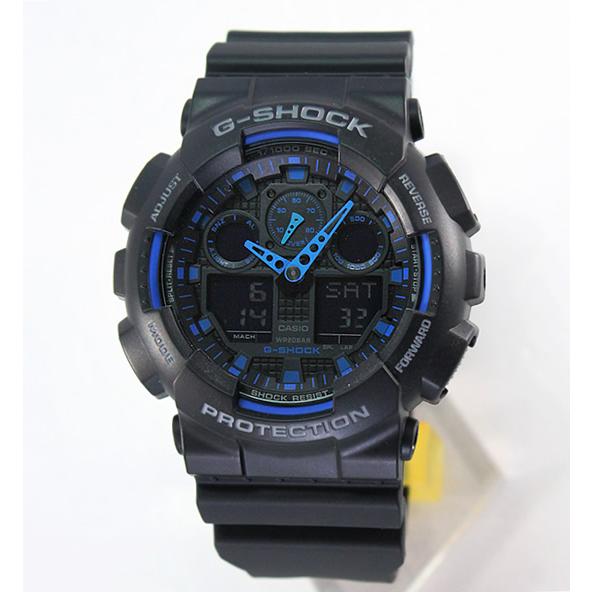 G-SHOCK Gショック ジーショック 黒 青 Standard BASIC GA-100 G-SHOCK Gショック ジーショック 黒 青 Standard BASIC GA-100