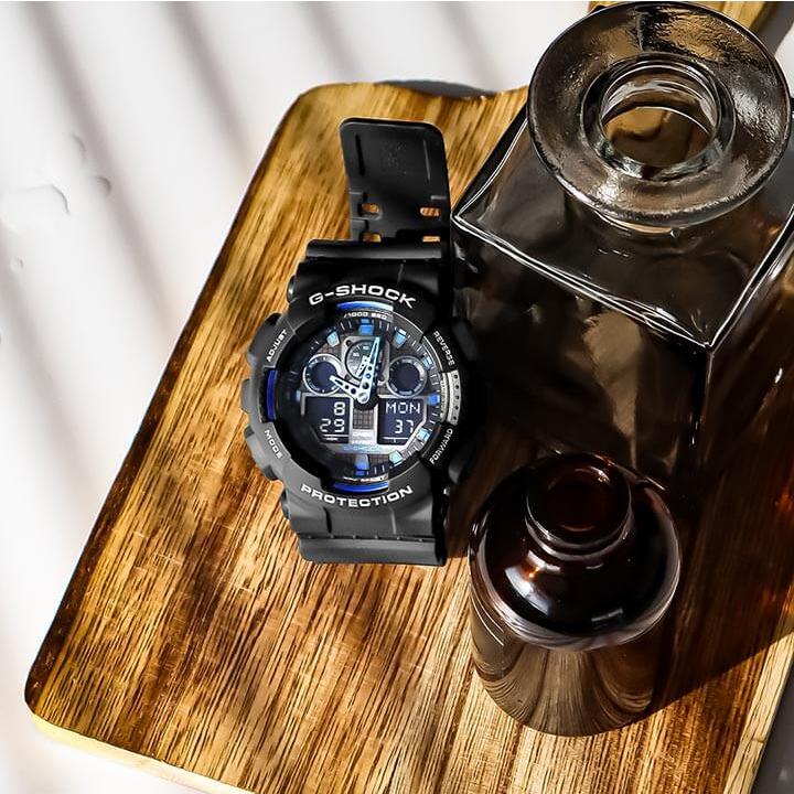 G-SHOCK Gショック ジーショック 黒 青 Standard BASIC GA-100 G-SHOCK Gショック ジーショック 黒 青 Standard BASIC GA-100